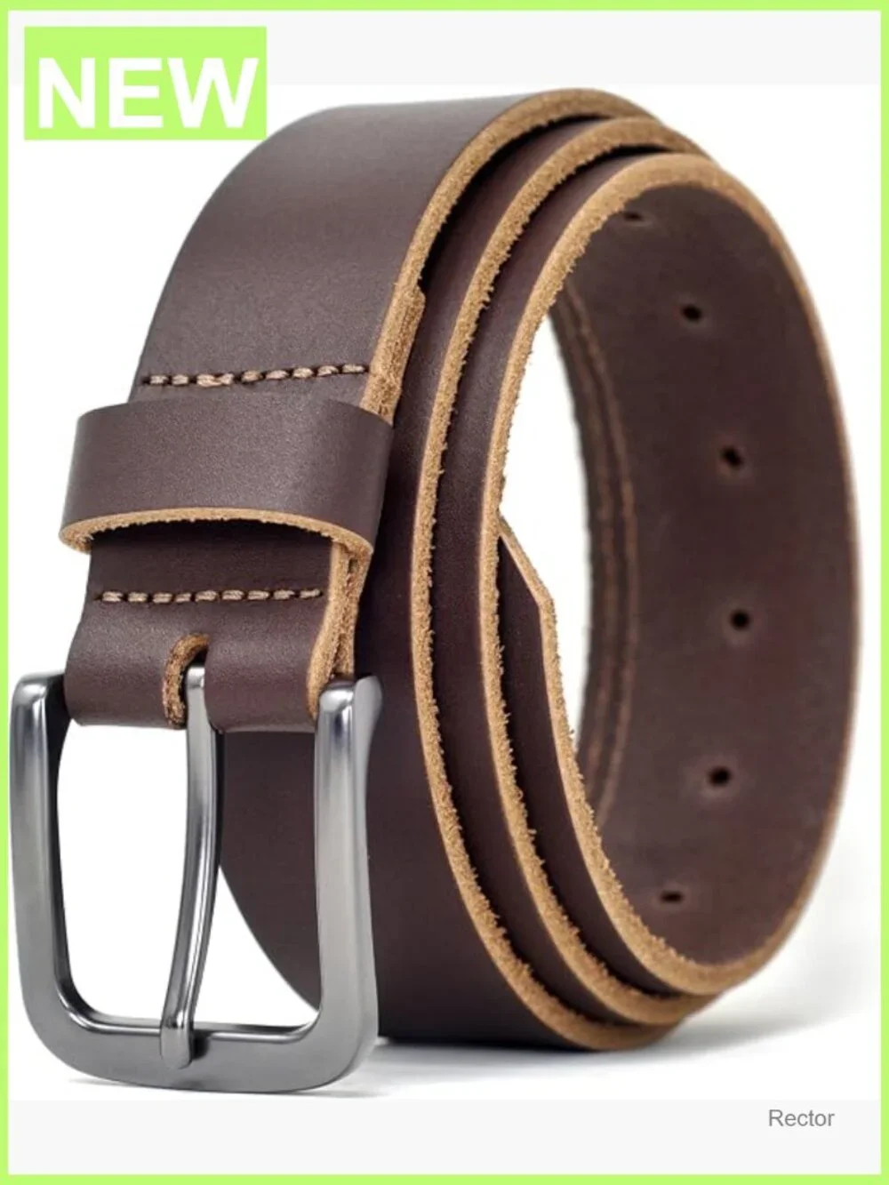 34mm Full Grain Leather Belt - Made in England - Men's Dress & Casual